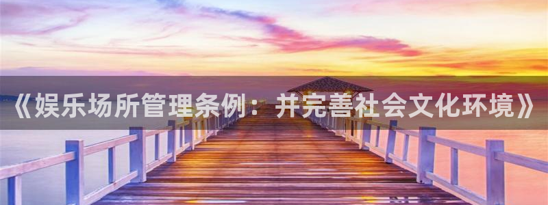 伟德国际19463登陆：《娱乐场所管理条例：并完善社会文化环境》